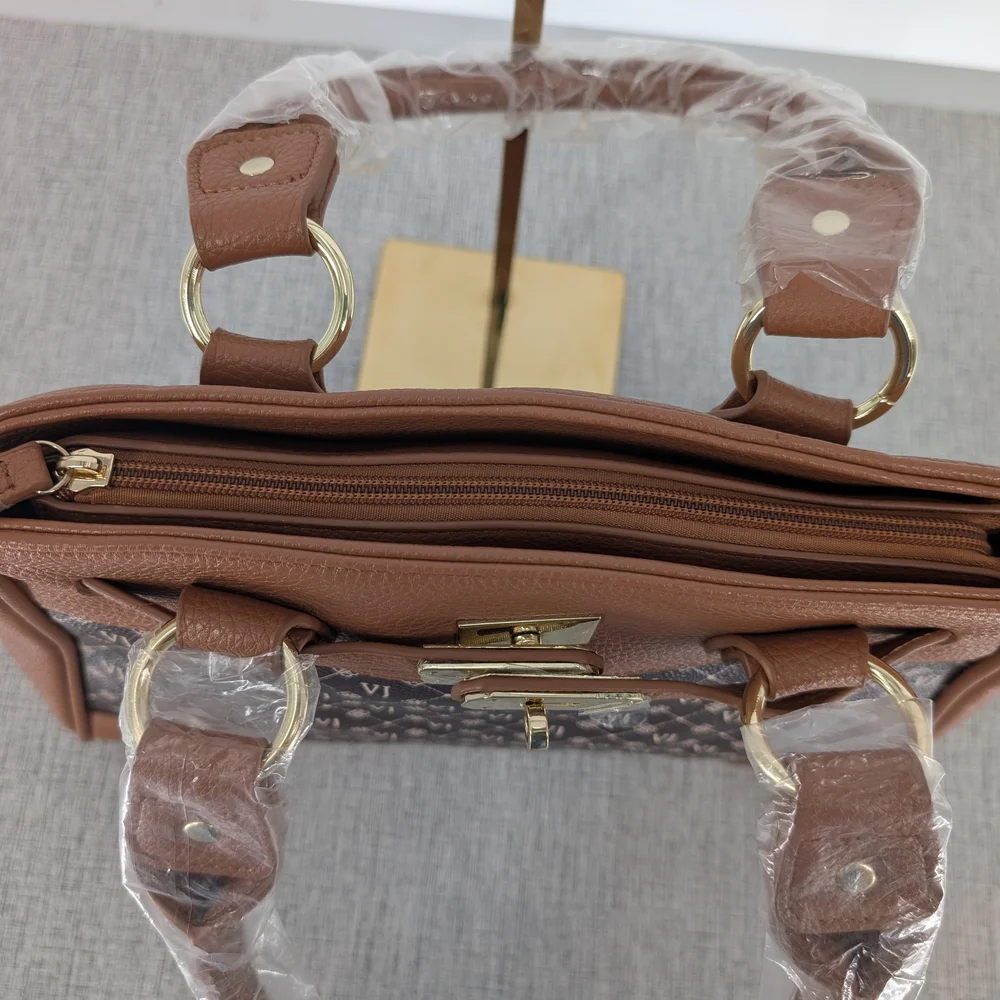 Elegant Brown and Black‎ Satchel